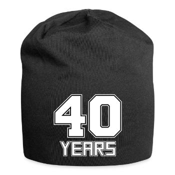 40 years - Jersey Beanie - black - Front