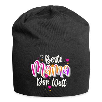 Beste Mama Der Welt - Jersey-Beanie - Schwarz - Vorne