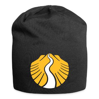 Jakobsweg Muschel | Pilgermuschel Camino Santiago - Jersey-Beanie - Schwarz - Vorne