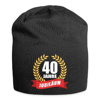40 Jahre Jubiläum Dienstjubiläum Firma - Jersey-Beanie - Schwarz - Vorne