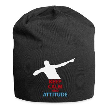 Calm and Attitude Silhouette - Jersey Beanie - black - Front