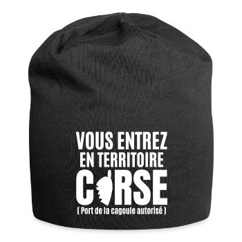 Corse, Corse humour, fierté Corse - Bonnet en jersey - noir - Devant