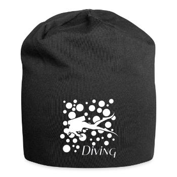 Taucher mit Luftblasen diving - Jersey-Beanie - Schwarz - Vorne