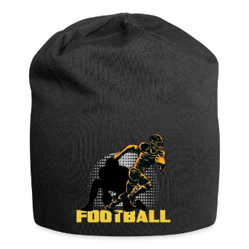 american football tackle quarterback footballer - Jersey-Beanie - Schwarz - Vorne