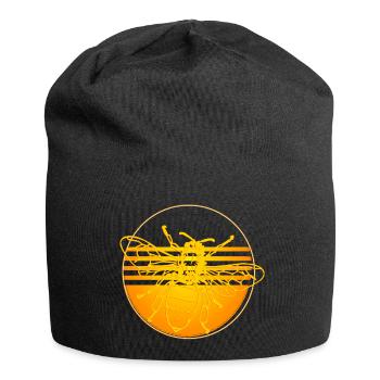 Bee honey bee - Jersey Beanie - black - Front
