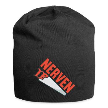 Nervensäge - Jersey-Beanie - Schwarz - Vorne