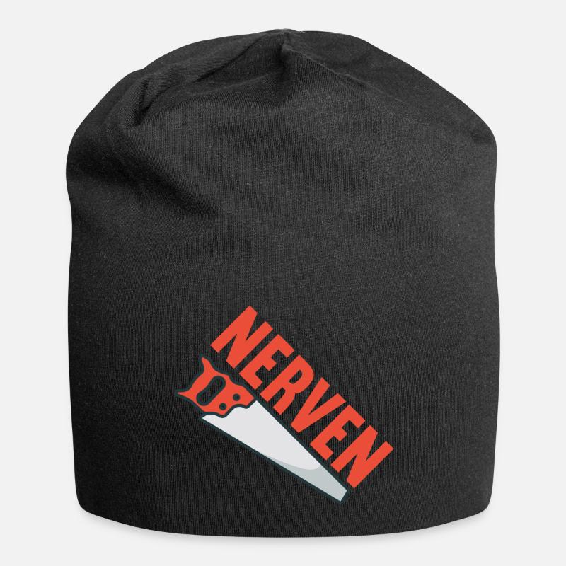 Nervensäge - Jersey-Beanie - Schwarz