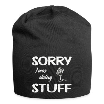 Sorry, I was doing microphone stuff Vintage - Jersey-Beanie - Schwarz - Vorne