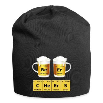 Bier Periodensystem Be Er - Jersey-Beanie - Schwarz - Vorne