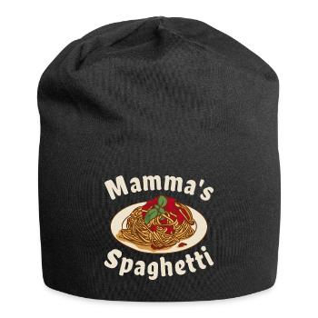 Mamma's Spaghetti - Jersey-Beanie - Schwarz - Vorne
