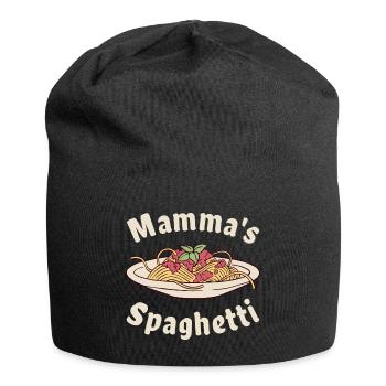 Mamma's Spaghetti - Jersey-Beanie - Schwarz - Vorne