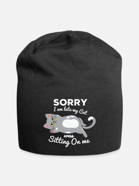 nicht morgens, zu spät kommen, den Wecker verpassen - Jersey-Beanie - Schwarz