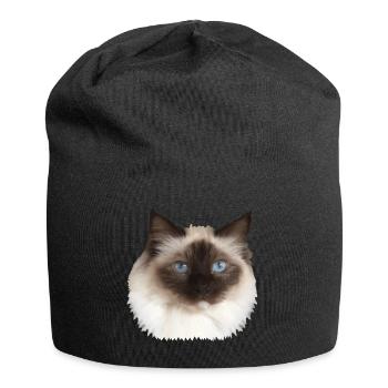Fluffy Kitty - Jersey Beanie - black - Front