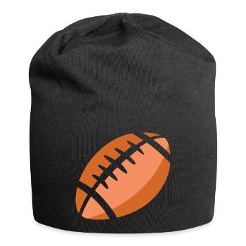 Symbole d’icône de football américain Logo Fan de sport de balle - Bonnet en jersey - noir - Devant