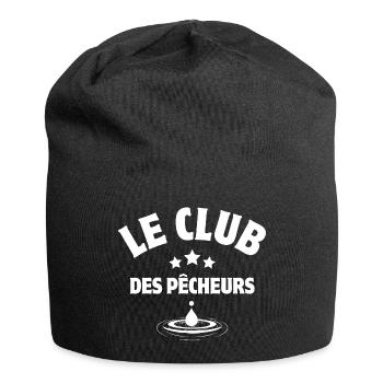 club de pêche, pêche, pêcheur - Bonnet en jersey - noir - Devant