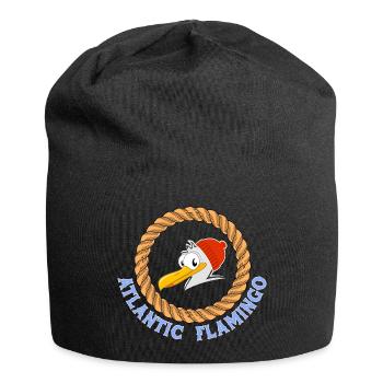 Atlantic Flamingo Funny Seagulls Design - Jersey Beanie - black - Front