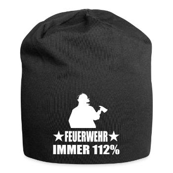 Feuerwehr - Jersey-Beanie - Schwarz - Vorne