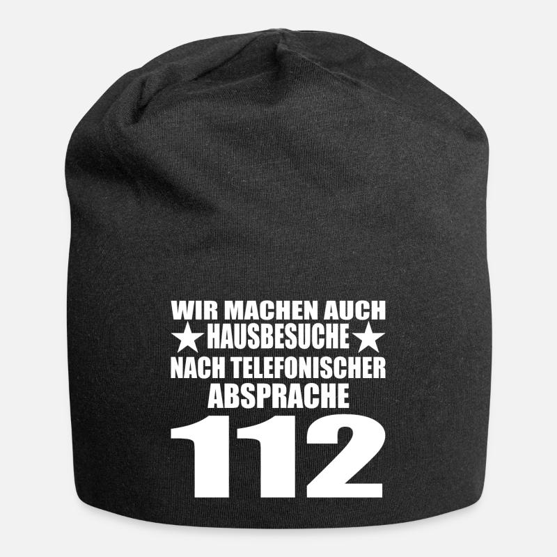 Feuerwehr - Jersey-Beanie - Schwarz