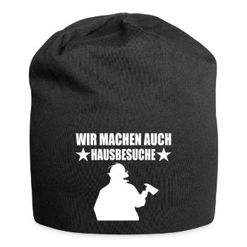 Feuerwehr - Jersey-Beanie - Schwarz - Vorne