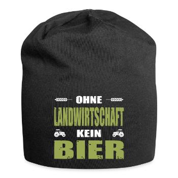 Landwirt Bauerndemo Ohne Landwirtschaft Kein Bier - Jersey-Beanie - Schwarz - Vorne