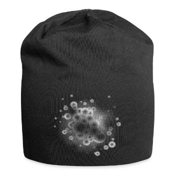 Pixel Cloud White | flash | rasterize | trendy - Jersey Beanie - black - Front