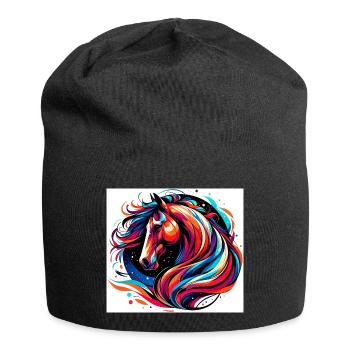 Horse - Jersey Beanie - black - Front