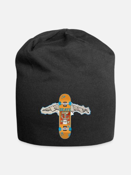 Skateboard wings - Jersey-Beanie - Schwarz