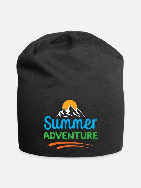 Sommer-Abenteuer - Jersey-Beanie - Schwarz