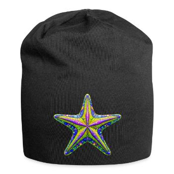 Seestern - Jersey-Beanie - Schwarz - Vorne