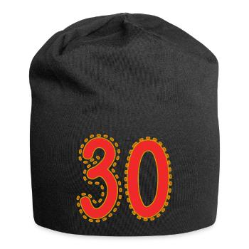 30. 30 YEARS. 30th ANNIVERSARY. 30 YEARS ANNIVERSARY. - Jersey Beanie - black - Front