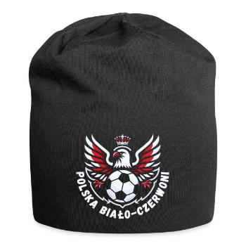 Polnischer Fußball - Jersey-Beanie - Schwarz - Vorne