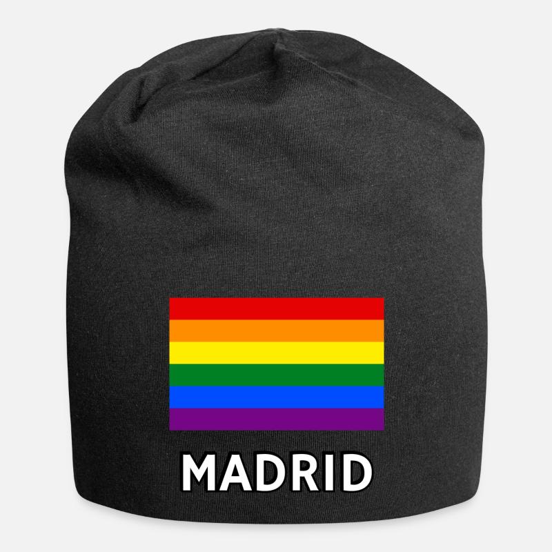 Pride Flag Madrid - Jersey Beanie - black
