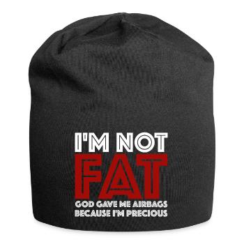 I'm Not Fat | Airbag, God, valuable - Jersey Beanie - black - Front