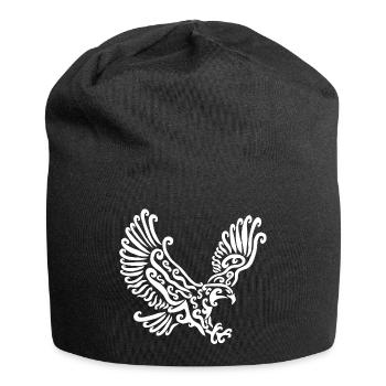 Weißer Adler - Jersey-Beanie - Schwarz - Vorne