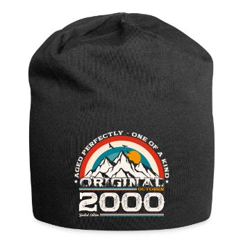 24. Geburtstag Vintage Oktober 2000 Jahrgang - Jersey-Beanie - Schwarz - Vorne