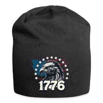 American USA Freedom Justice Fighter Abe 1776 - Jersey Beanie - black - Front
