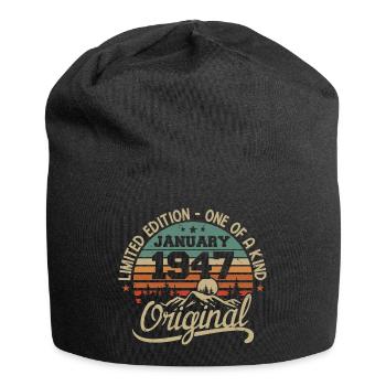 January 1947 I Birthdays born in January 1947 - Jersey Beanie - black - Front