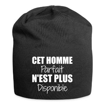 Dieser perfekte Mann ist nicht mehr als Paar verfügbar - Jersey-Beanie - Schwarz - Vorne