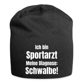 Sportarzt oder Mannschaftsarzt - Jersey-Beanie - Schwarz - Vorne
