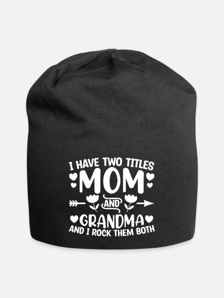 Mutter Oma lustiger Spruch - Jersey-Beanie - Schwarz