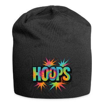 Hoops Basketball Sport Geschenkidee BBall - Jersey-Beanie - Schwarz - Vorne