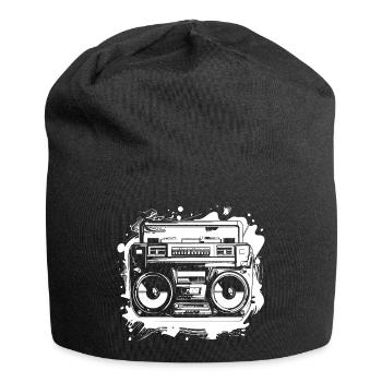 Dessin de musique hip hop - Bonnet en jersey - noir - Devant