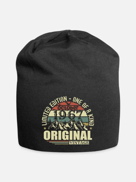 oktober 1967 - Geschenk zum 58.Geburtstag oktober - Jersey-Beanie - Schwarz