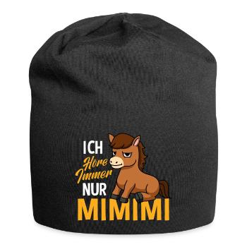 Ich Höre Immer Nur Ein Mimimi Pferd - Jersey-Beanie - Schwarz - Vorne