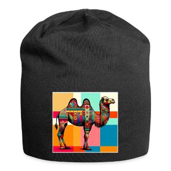 Kamel - Jersey-Beanie - Schwarz - Vorne