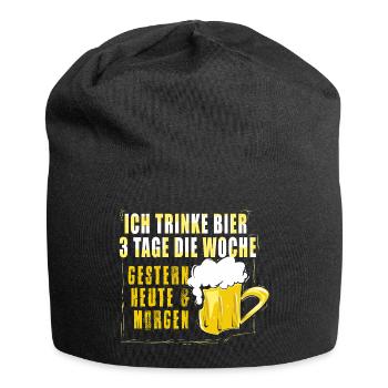 Amateurs de bière Dicton de bière Buveurs de bière Alcool - Bonnet en jersey - noir - Devant