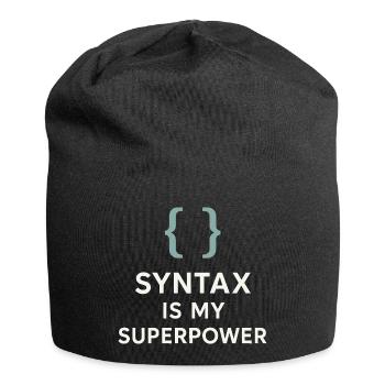 Grammar Oxford Comma Language Rules - Jersey Beanie - black - Front