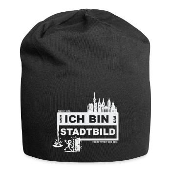 Paysage urbain - Allemand - prêt quand vous voulez - Bonnet en jersey - noir - Devant