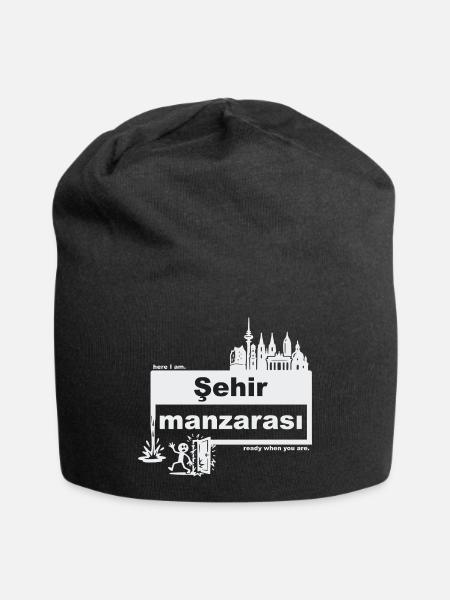 Stadtbild - türkisch - ready when you are - Jersey-Beanie - Schwarz