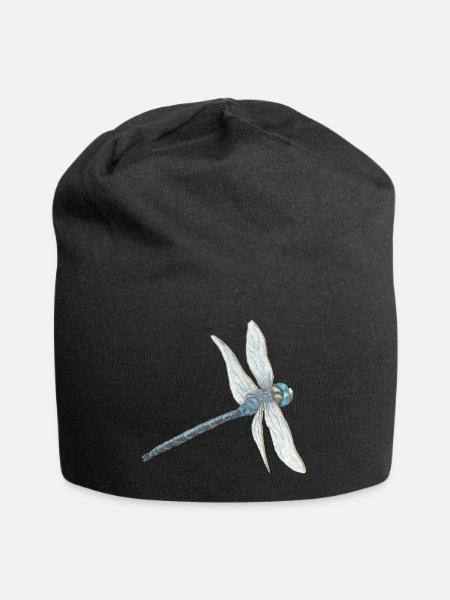 Illustration de libellule sarcelle - Bonnet en jersey - noir